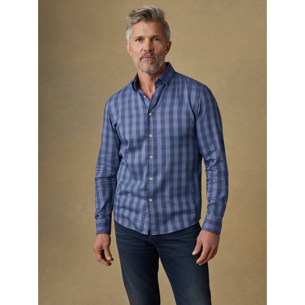 MEDIUM FAHERTY Movement™ Monterey Shirt - Navy Tide Check